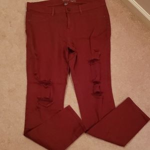 New York & Company Red Jeans sz 10